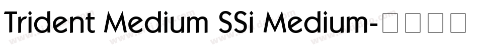 Trident Medium SSi Medium字体转换